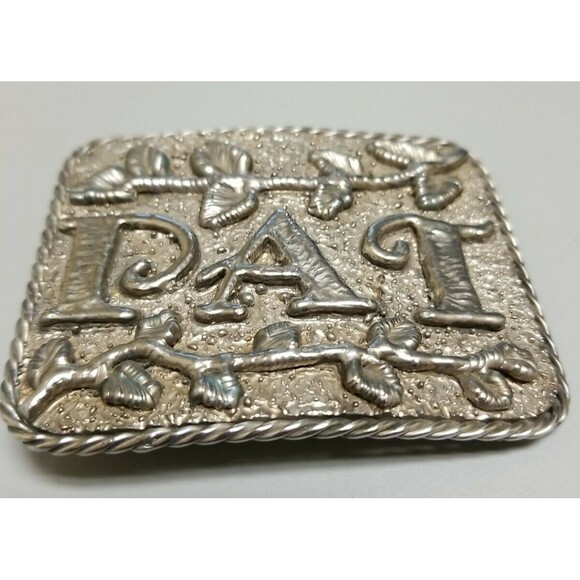 Vintage Estate Silvertone Buckle PAT Belt Buckle Ladies Rodeo Wear Rare Western main image 2